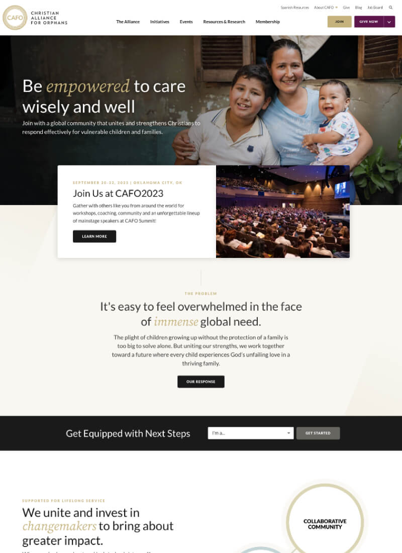 The Christian Alliance for Orphans website