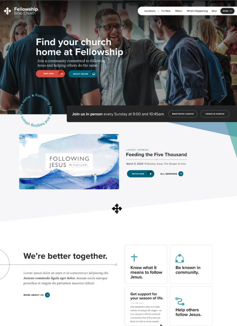 The Fellowship Bible Church website