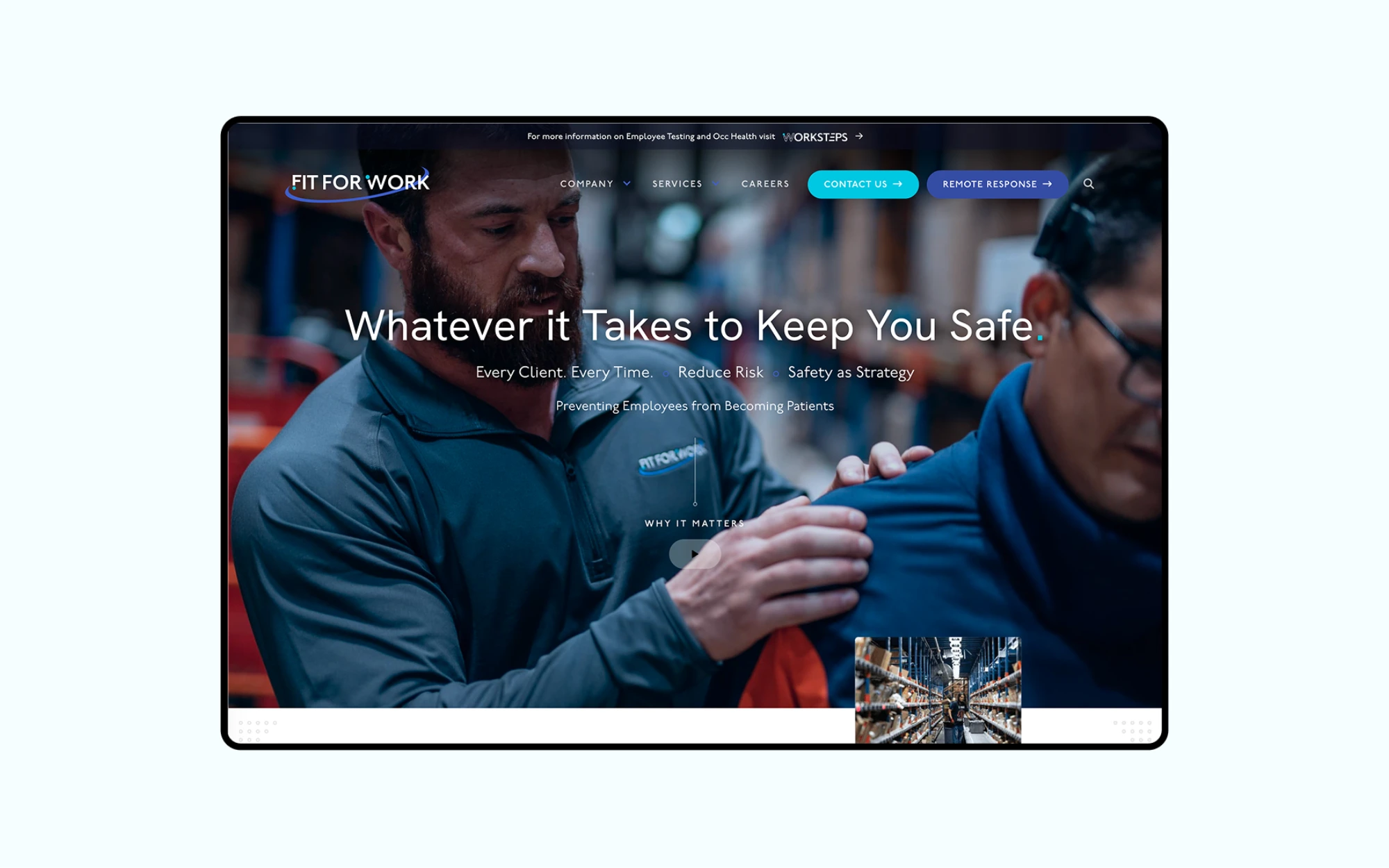 The Fit For Work website