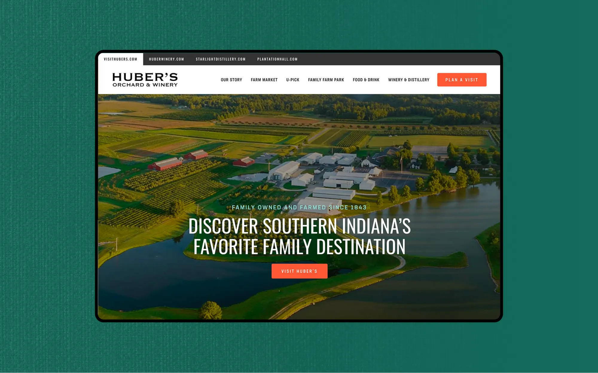 The Huber’s Orchard & Winery website